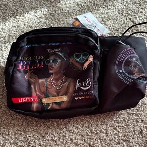 Nicole Lee Crossbody/Waste Bag with Multicolor Graphic Black Lives Matter Theme